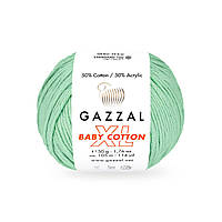 Gazzal BABY COTTON XL (Газзал Бейби Коттон ХL) № 3425 мята (Пряжа с хлопком, нитки для вязания)