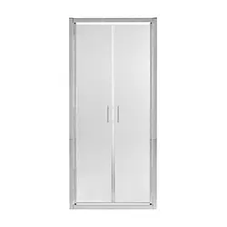 Душові двері в нішу Qtap Gemini CRM209.C6 90х190 см, скло Clear 6 мм, покриття CalcLess