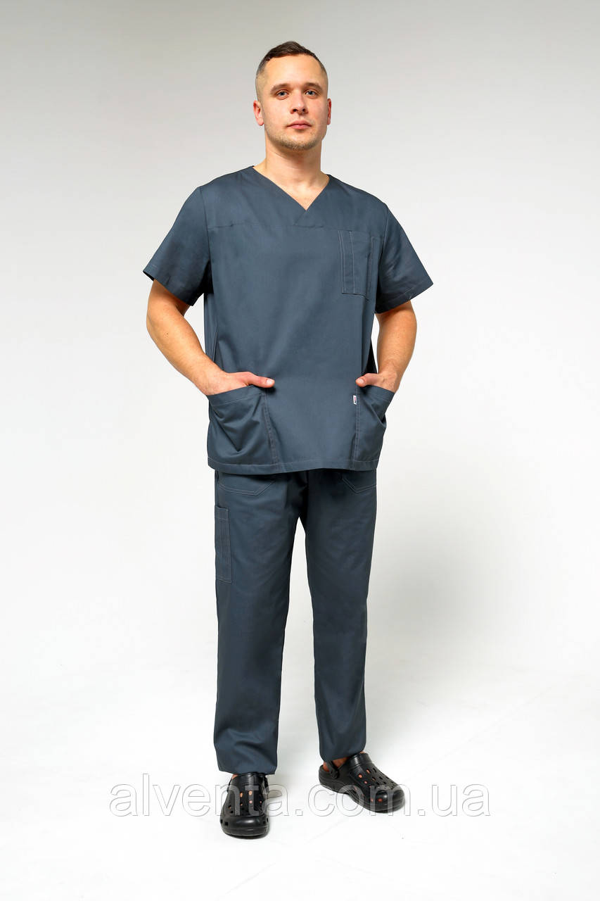 Медичний костюм Мадрид Темно-сірий