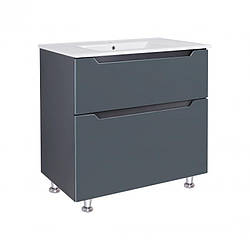 Комплект Qtap Scorpio 810х825х460 Graphite тумба підлогова + раковина врізна QT1471TNB8023080CG