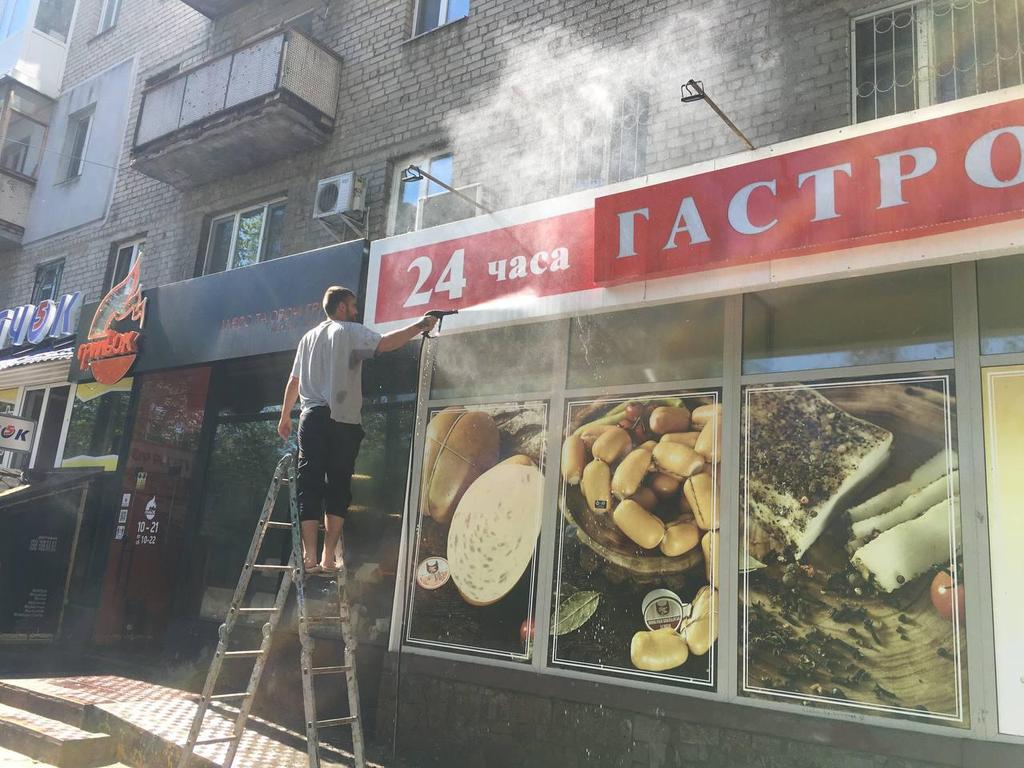 Мойка окон на высоте, мойка фасада зданий 8