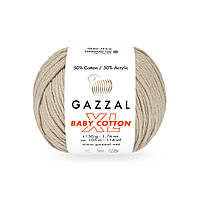 Gazzal BABY COTTON XL (Газзал Бейби Коттон ХL) № 3446 беж (Пряжа с хлопком, нитки для вязания)