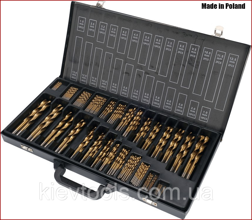 Набір свердел для металу 190 шт 1-13 мм YATO YT-44677