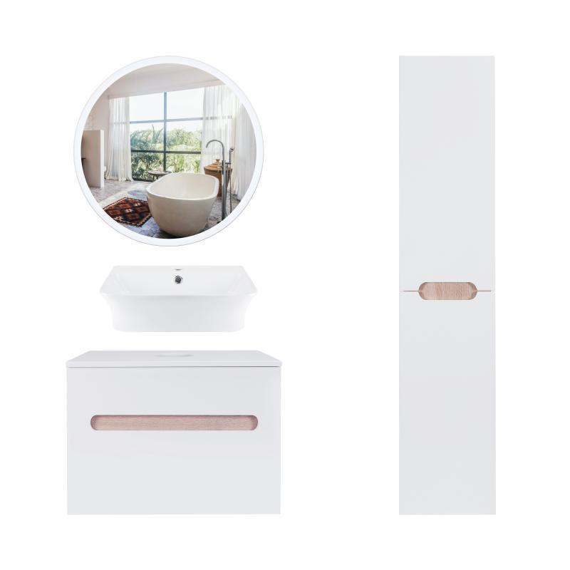 Комплект меблів для ванної Qtap Virgo тумба + раковина + дзеркало + пенал QT044VI43000, фото 1