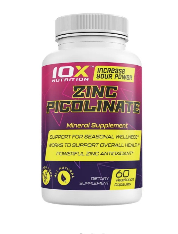 10XNUTRITION Вітаміни і мінерали ZINC PICOLINATE - 60 capsules veg