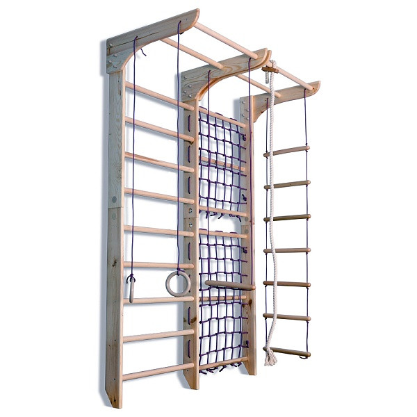 Дитячий спортивний куточок Kinder 2 в 1 220 натуральне дерево Сосна (ТМ SportBaby)