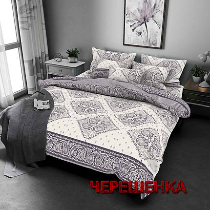 Тканина для постільної білизни Бязь "Gold" Lux GL3749 (50м) орнамент на світлому, фото 1