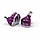 Навушники дротові KZ ZSN PRO без мікрофону дводрайверні гібридні Original Фіолетовий, фото 4