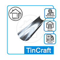Желоб из оцинкованной стали для водосточной системы крыши 170 мм толщиной 0.65 мм - длина 1.25м