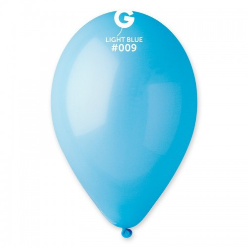 Латексна кулька пастель блакитний 10" / 09 / 26см Light Blue Gemar