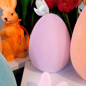 Лавандове яйце 15 см пластик з велюровим покриттям