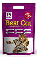 Наповнювач для котячого туалету силікагель Best Cat (Бест Кет) лаванда, 15 л