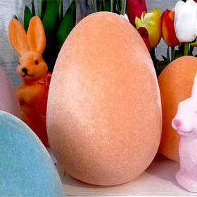 Помаранчеве пластикове Яйце 20 см Великодній декор