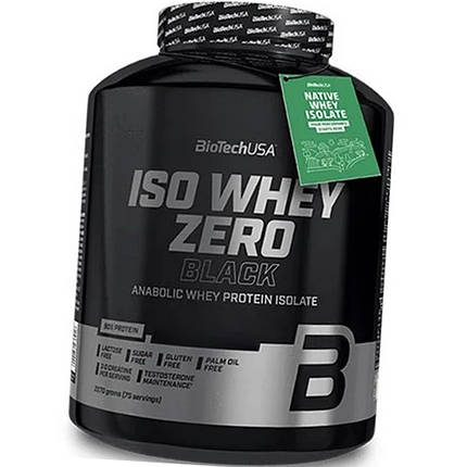 Спортивний сироватковий білок ізолят BioTech Iso Whey Zero Black 2,27 кг шоколад, фото 3