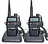 Комплект рацій Baofeng UV-5R PROFI 2 шт. ≥ 5 Ват чохли камуфляж 2 шт. гарнітура, фото 2