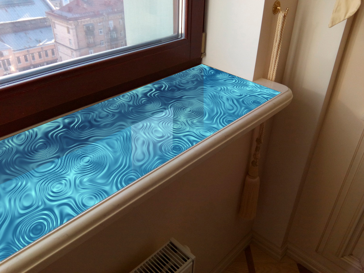 Покриття для підвіконня, м’яке скло з фотодруком 35х100 см ПО-tx22-0008