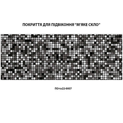 Покриття для підвіконня, м’яке скло з фотодруком 35х100 см ПО-tx22-0007, фото 3