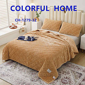 Покривало Colorful Home Шарпе Смуга з візерунком 210х230 см. Персиковий