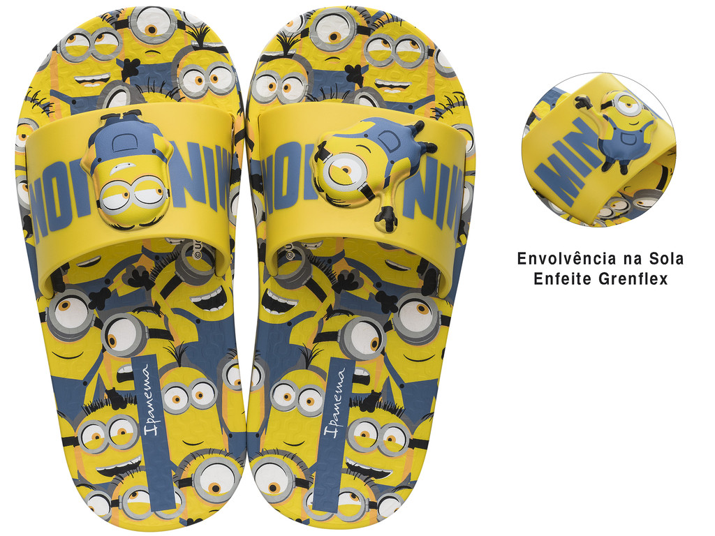 Тапочки дитячі 26555-20033 IPANEMA MINIONS SLIDE INF колір: жовтий/синій