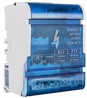 Шина нульова в корпусі на DIN-рейку 4x7 (4 бруска по 7 отворів)