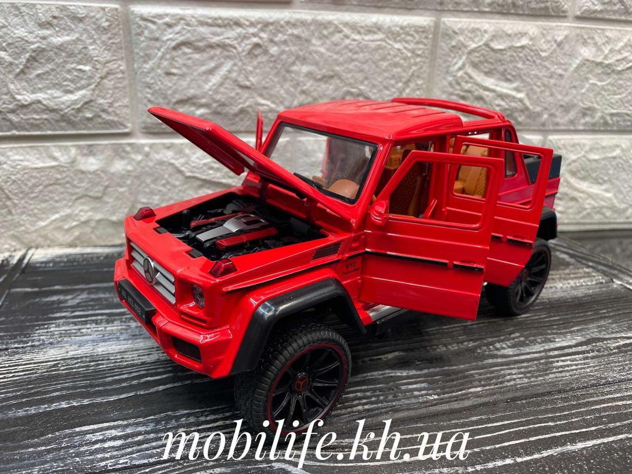 Машинка металева Гелик Гелендваген Красень 22 см Brabus mercedeс зі світлом і звуком відчиняються двері,капот