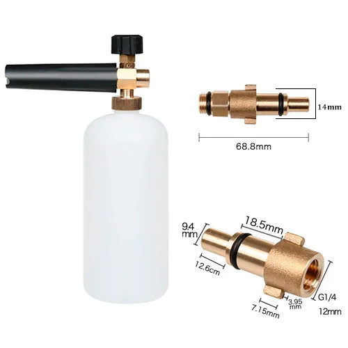 Пінна насадка пінник 1л для мийок Nilfisk Anlu Huter W105-AR W135-AR, S2, фото 1