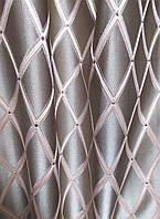 Шторная ткань Ромбы Турецкая ткань для штор с геометричным рисунком Шторы с узором Шторы серые плотные