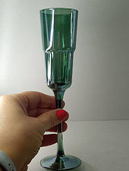 Келих скляний для шампанського "Грінвіль", бірюзовий 100 мл