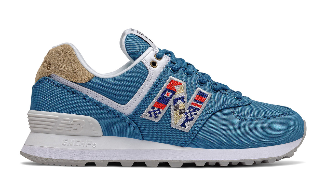 Кросівки жіночі New Balance WL574SOG 574 Canvas колір: синій