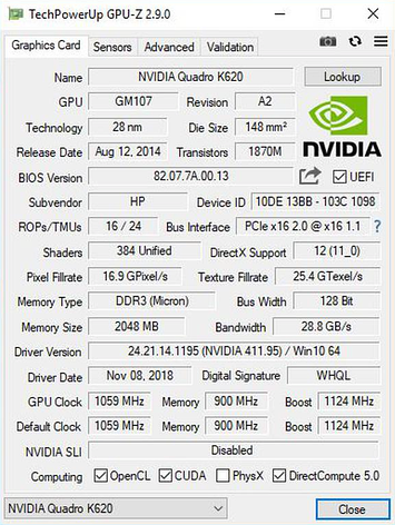 Відеокарта NVIDIA Quadro K620 2Гб GDDR3 128bit, DirectX_11 (DVI / Display Port), фото 2