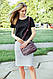 Жіноча шкіряна сумочка 35 бордо, фото 2