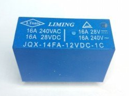 Реле електромагнітне JQX-14FA-1C-12VDC 16A 240VAC..