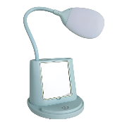 Настольная светодиодная лампа с зеркалом и держателем для телефона