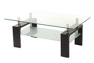 Журнальний стіл скляний С-107-2 ніжки венге, фото 2