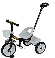 Триколісний дитячий велосипед від 1-2 років TILLY MOTION T-320 білий з батьківською ручкою