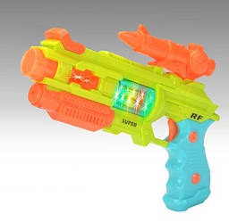 Дитячий пістолет іграшковий RF307-1 знімний приціл ракета звук світло іграшка дитяча зброя 25 см для хлопчиків