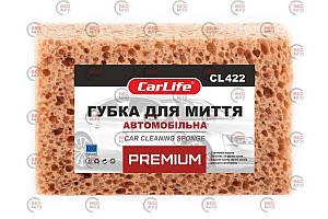 Мочалка 19х12х7 прямокутна з великими порами PREMIUM в уп-ке CarLife