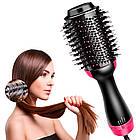 Фен щітка для волосся 3в1 One Step Hair Dryer, 1200Вт / Стайлер для укладання волосся / Гребінець випрямляч, фото 7