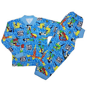 Дитяча тепла піжама для хлопчика кольорове начісування