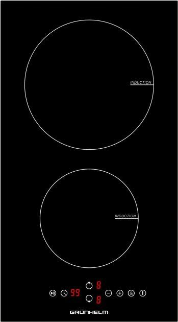 Індукційна варильна поверхня Grunhelm GPI 523 B (2 конфорки) (89996), фото 1