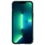 Захисний чехол Nillkin для Apple iPhone 13 Pro Max (CamShield Leather Case) Green із захистом камери, фото 3