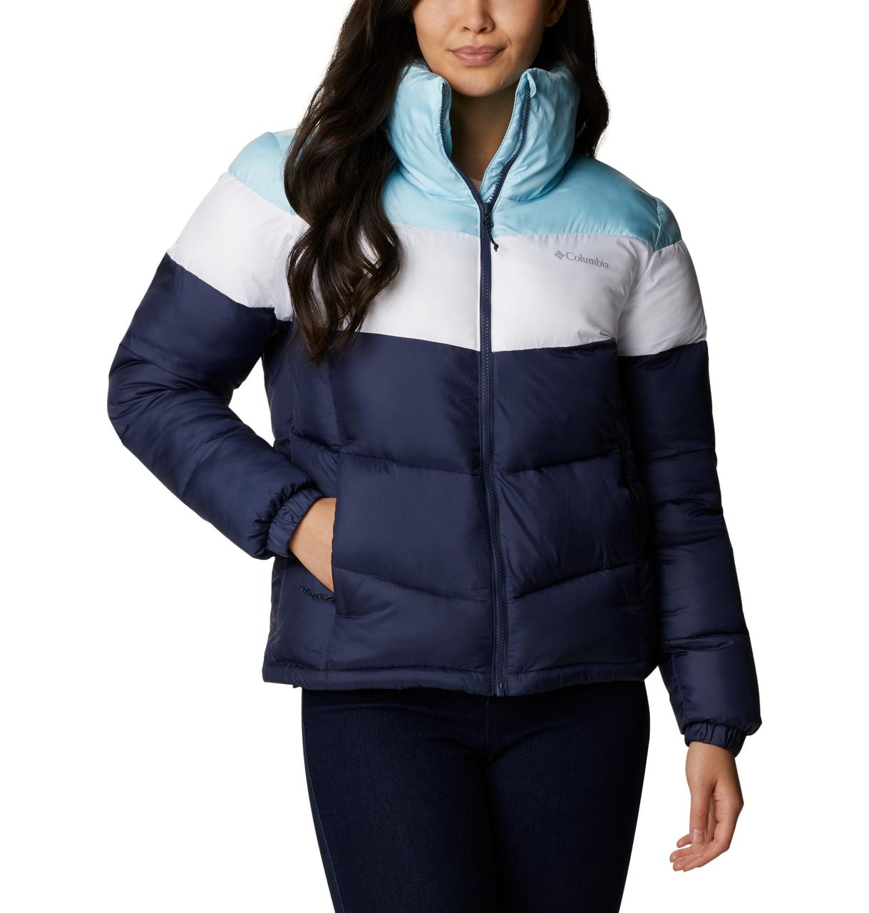 Куртка жіноча Columbia Puffect™ Color Blocked Jacket арт. 1955101-466 колір: темно синій/білий/блак.