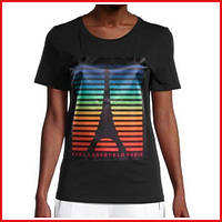 Женская футболка Karl Lagerfeld Paris Rainbow Eiffel Tower T-Shirt Размер S ОРИГИНАЛ