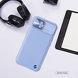 Захисний чехол Nillkin для Apple iPhone 13 (CamShield Leather Case) Purple із захистом камери, фото 6