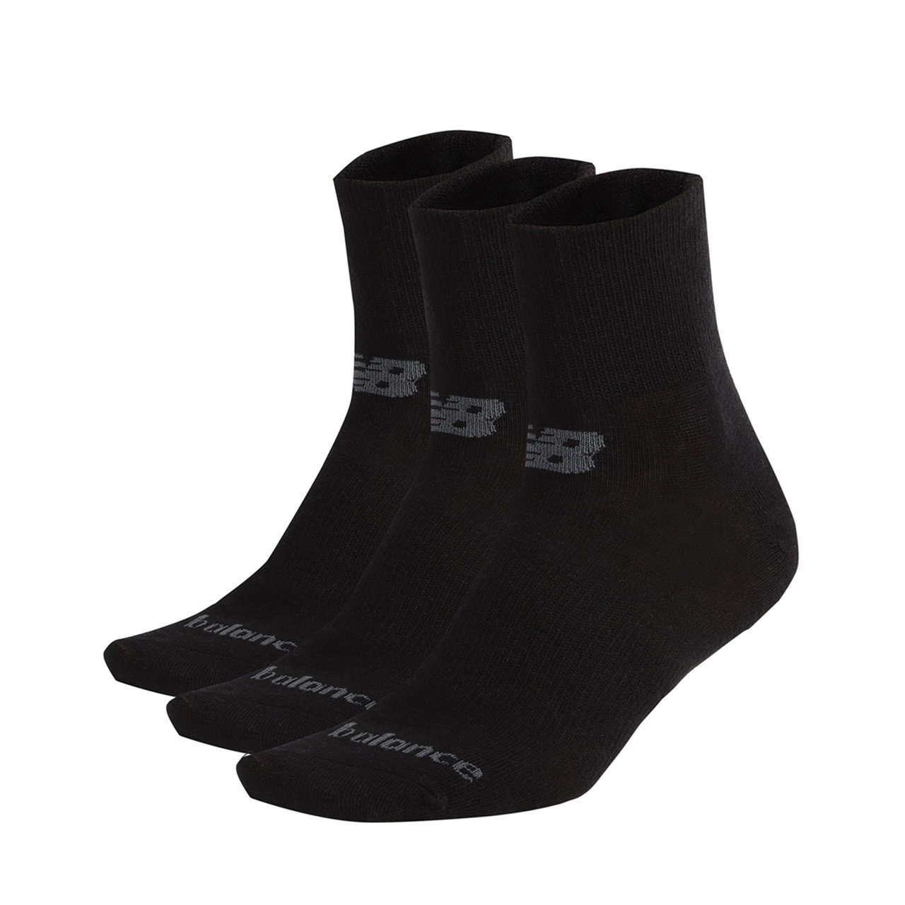 Шкарпетки New Balance Prf Cotton Flat Knit Ankle 3 Pair арт. LAS95233BK колір: чорний