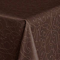 Скатертина 150*250 з серветками з тканини Річард колір коричневий вензель