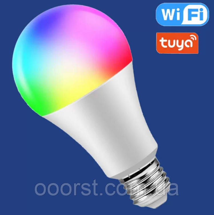 Лампа світлодіодна Lemanso 10W E27 RGB LM3813 з WiFi(розумний будинок)