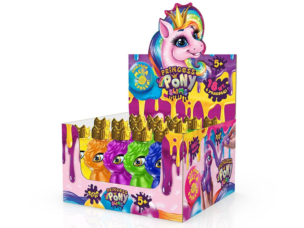 Слайм лизун Princess Pony Slime, 6*14 см (18 шт.)