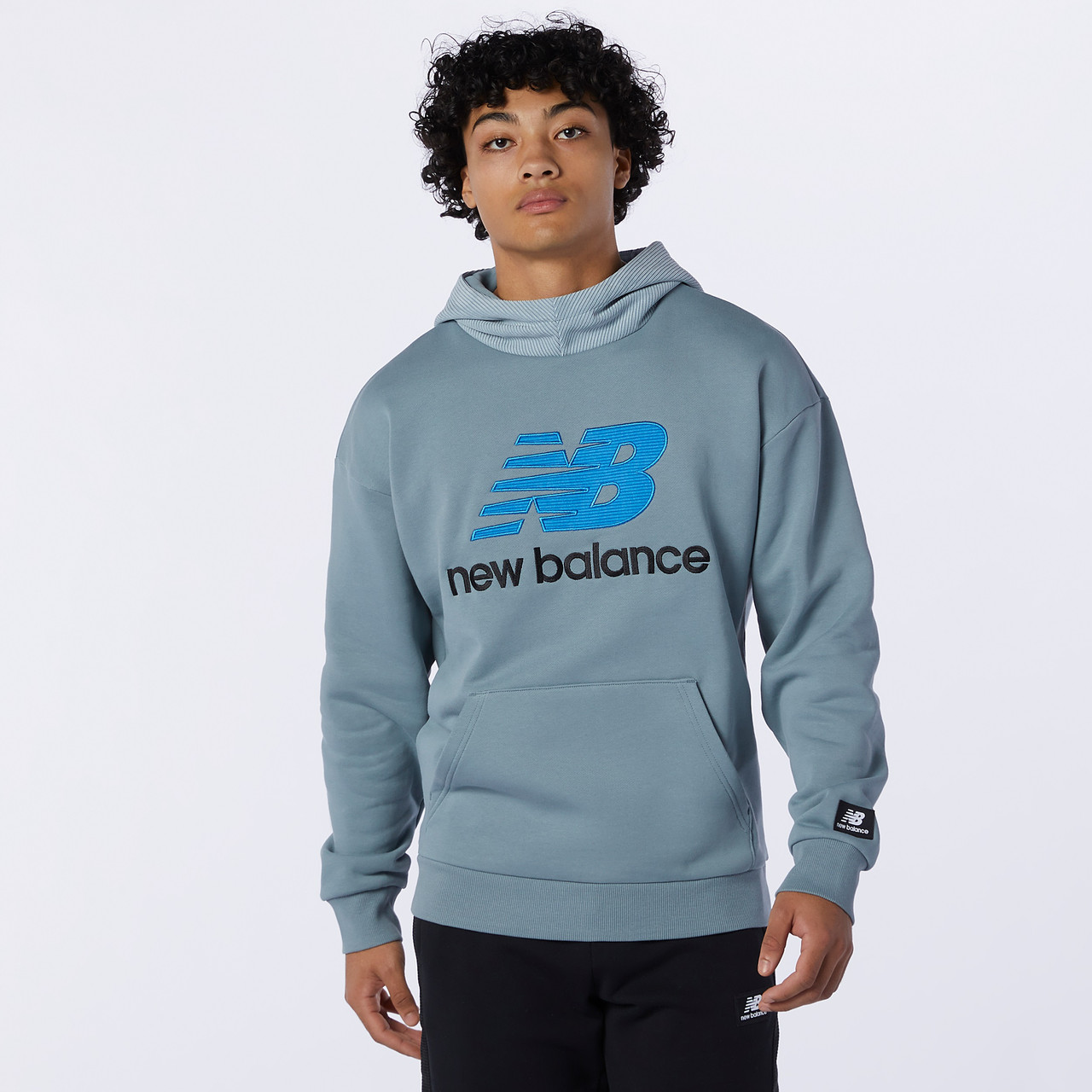 Худі спортивне чоловіче NB Athletics Winterized Cord арт.MT13510SLA колір: сіро-блакитний
