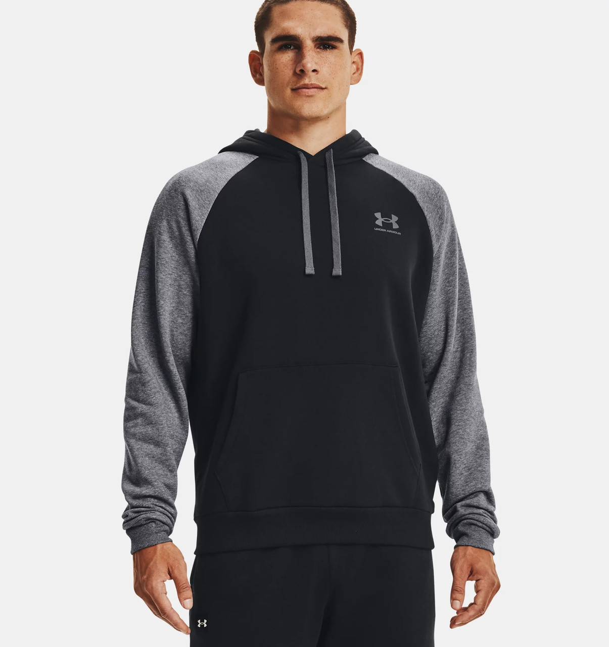 Худі (утепл.) чоловічий Under Armour RIVAL FLC COLORBLOCK HD арт. 1366357-001 колір: чорний